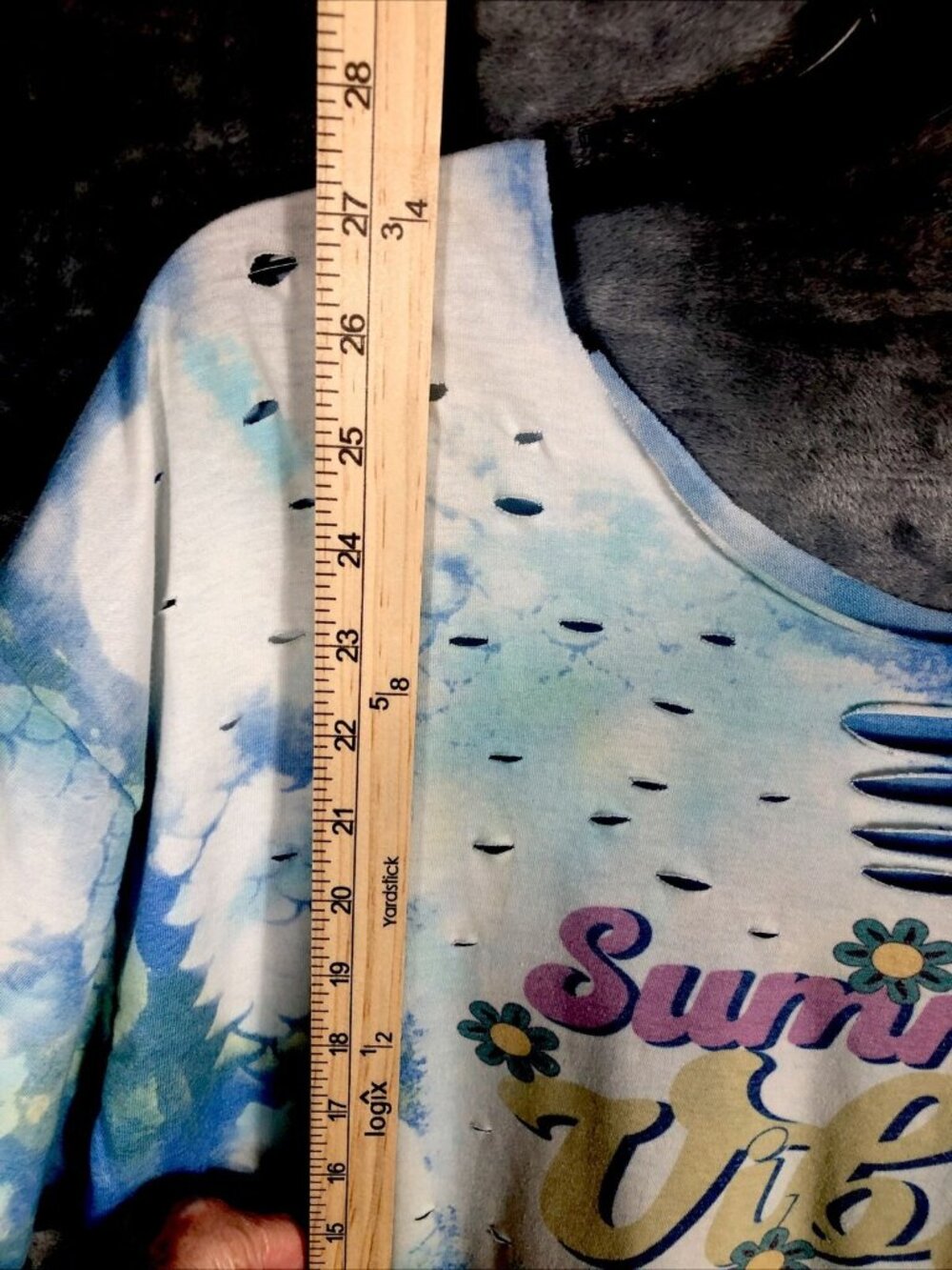 Summer Vibes Distressed Women’s Mermaid T-Shirt Size Adult Extra Large - Picture 8 of 15